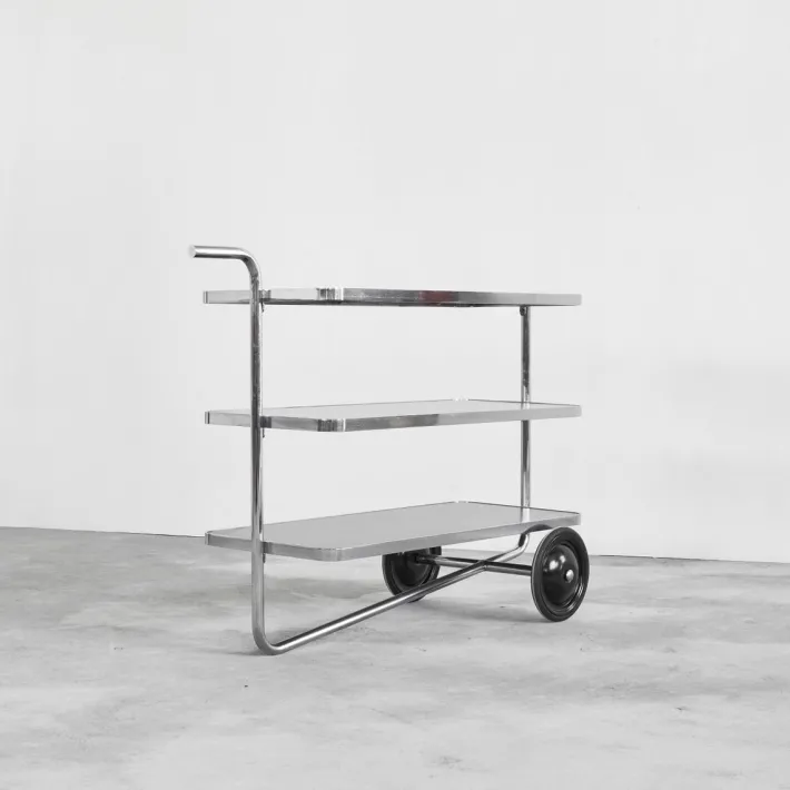 Pamono Tubular Trolley in the style of Thonet, 1980s Hot