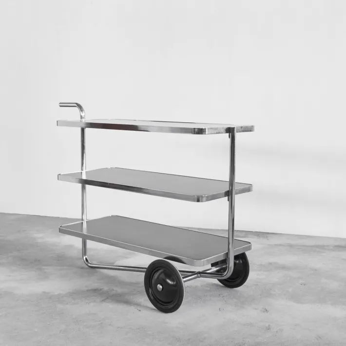 Pamono Tubular Trolley in the style of Thonet, 1980s Hot