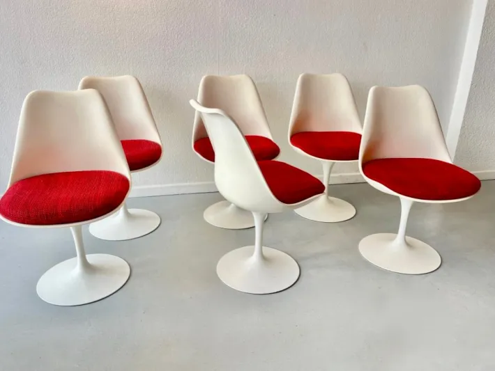 Pamono Tulip Chairs by Eero Saarinen for Knoll Inc / Knoll International, 1968, Set of 6 Best