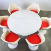 Pamono Tulip Dining Table and Chairs by Eero Saarinen for Knoll, 1960s, Set of 7 Clearance