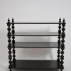 Pamono Turned Ebonised Wood Bookshelf, 1950s Outlet
