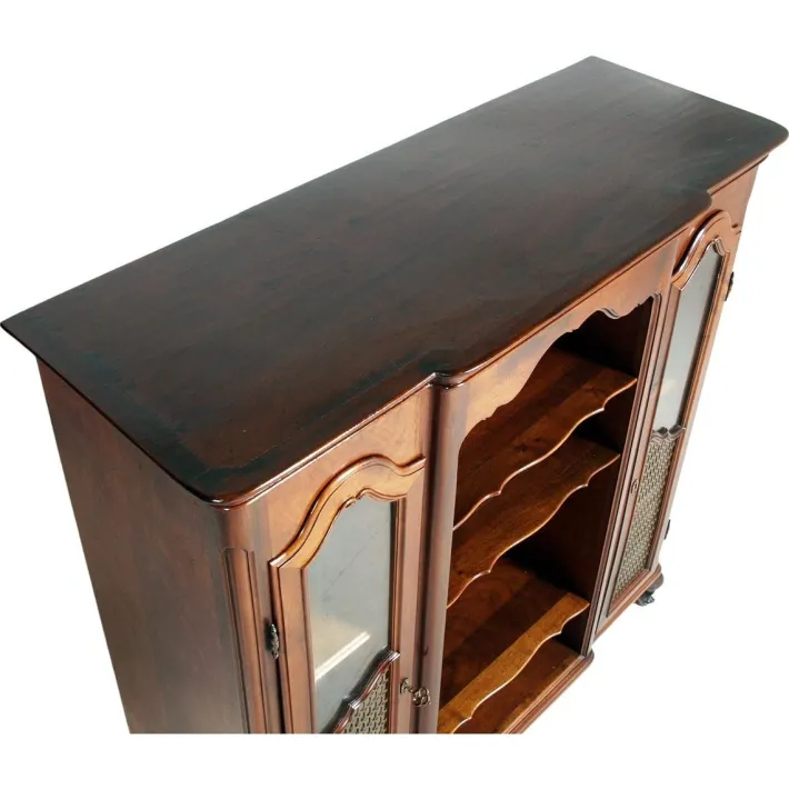 Pamono Tuscan Baroque Style Walnut Display Sideboard with Brass Grilles by Michele Bonciani, 1940s Online