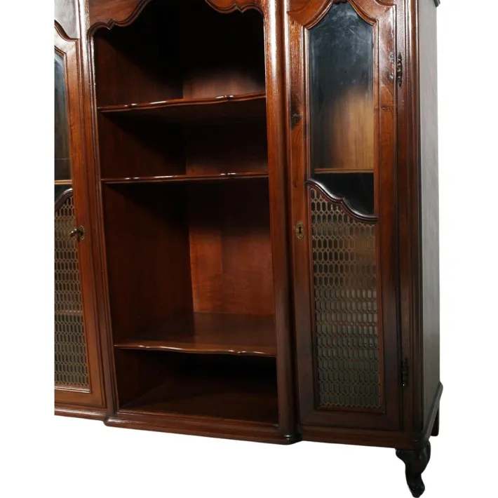 Pamono Tuscan Baroque Style Walnut Display Sideboard with Brass Grilles by Michele Bonciani, 1940s Online