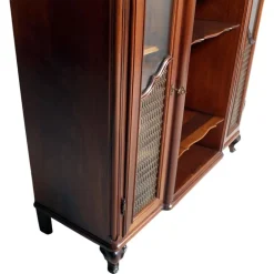 Pamono Tuscan Baroque Style Walnut Display Sideboard with Brass Grilles by Michele Bonciani, 1940s Online