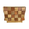 Pamono Two-Door Sideboard in Brass and Wood, 1980s Discount