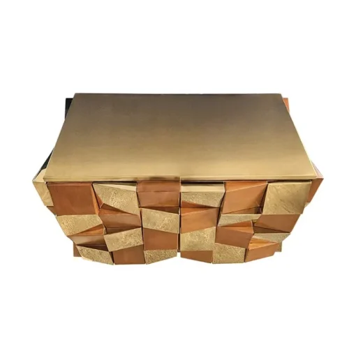 Pamono Two-Door Sideboard in Brass and Wood, 1980s Discount