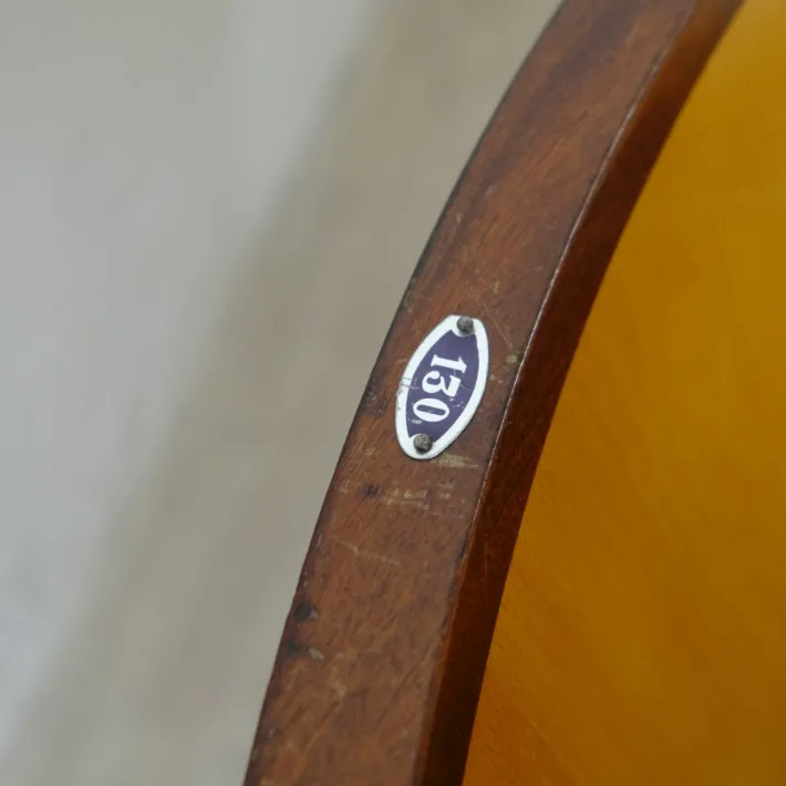 Pamono Two-Seater Cinema Armchair Bench in Numbered Two-Tone Wood, 1960s Hot