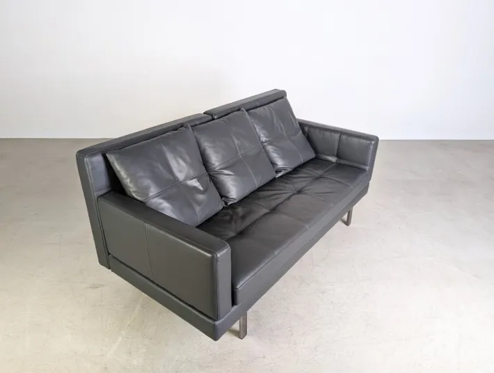 Pamono Two-Seater Sofa in Leather by Amberg for Brühl Outlet