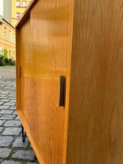 Pamono Type 605/2 Cabinet in Ash on Hairpin Legs from Hellerau Sale