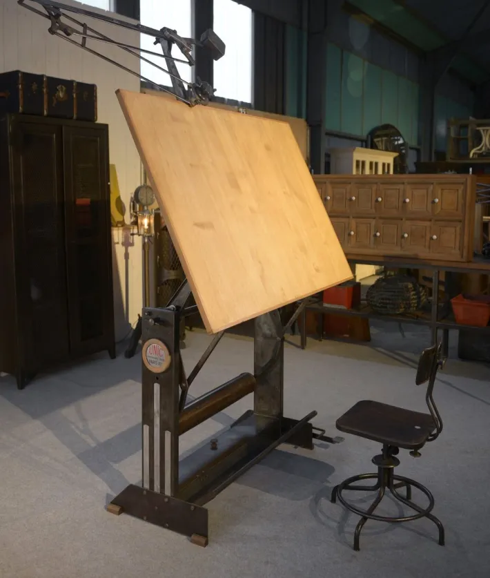 Pamono Unic Paris Architect Table by Lucien Sautereau, 1950s Best