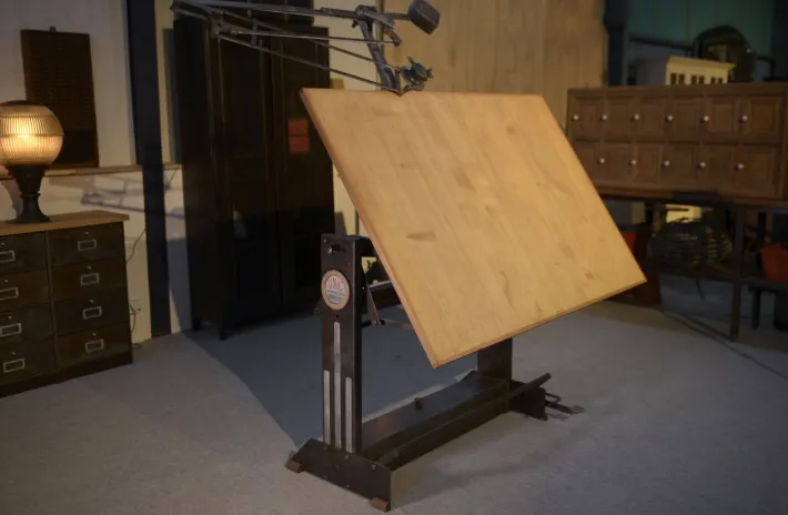 Pamono Unic Paris Architect Table by Lucien Sautereau, 1950s Best