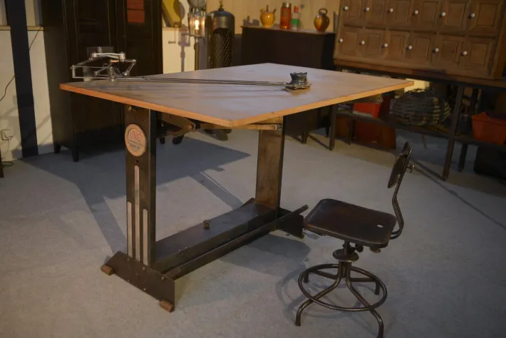 Pamono Unic Paris Architect Table by Lucien Sautereau, 1950s Best