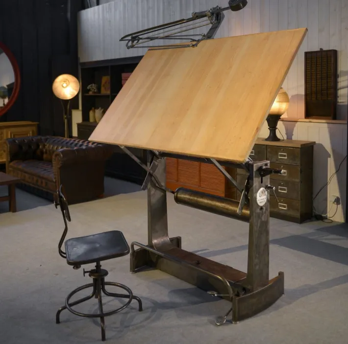 Pamono Unic Paris Architect Table by Lucien Sautereau, 1960s Best