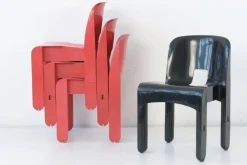 Pamono Universale Stacking Chairs by Joe Colombo, Set of 3