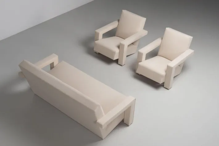 Pamono Utrecht Lounge Set attributed to Gerrit Thomas Rietveld for Metz & Co., 1950s, Set of 3 Outlet