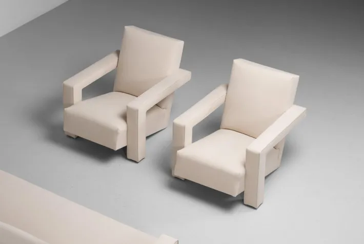 Pamono Utrecht Lounge Set attributed to Gerrit Thomas Rietveld for Metz & Co., 1950s, Set of 3 Outlet