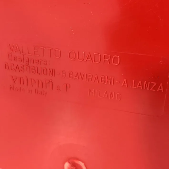 Pamono Valetto Quadro Chest on Wheels by G. Castiglioni and G. Gaviraghi for Valenti, 1970s Clearance