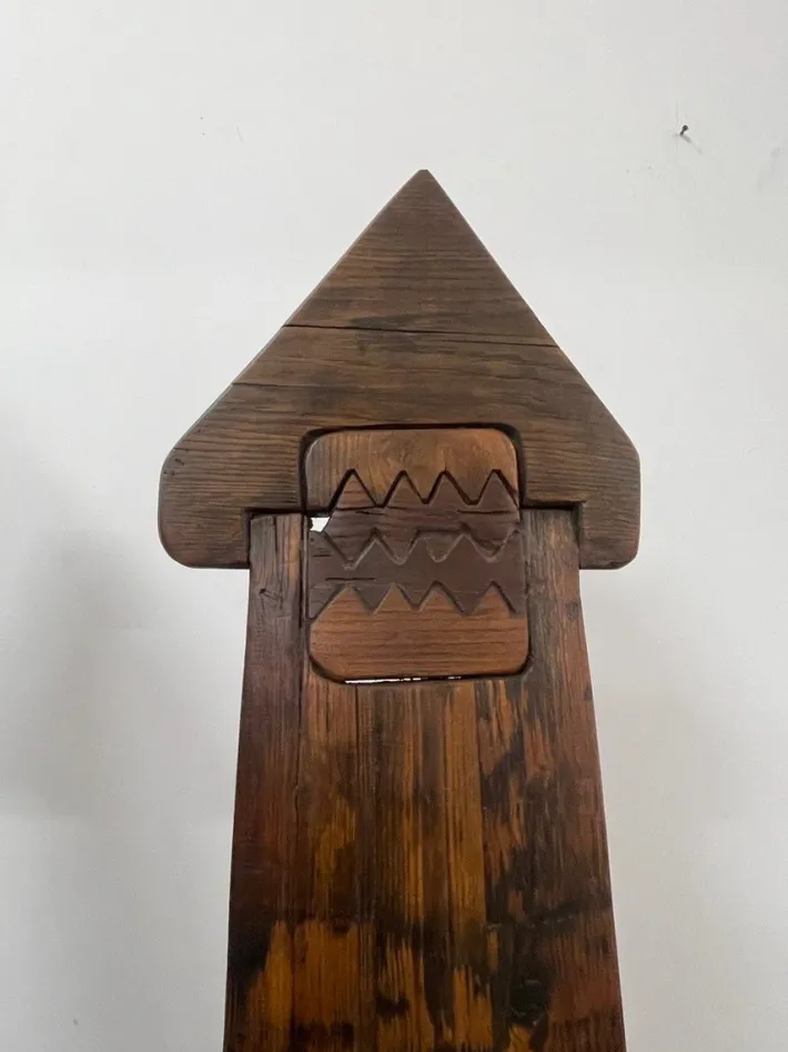 Pamono Vallazza Interlocking Thrones in Wood by Luciano Bertolotto, 1970s, Set of 2 Outlet