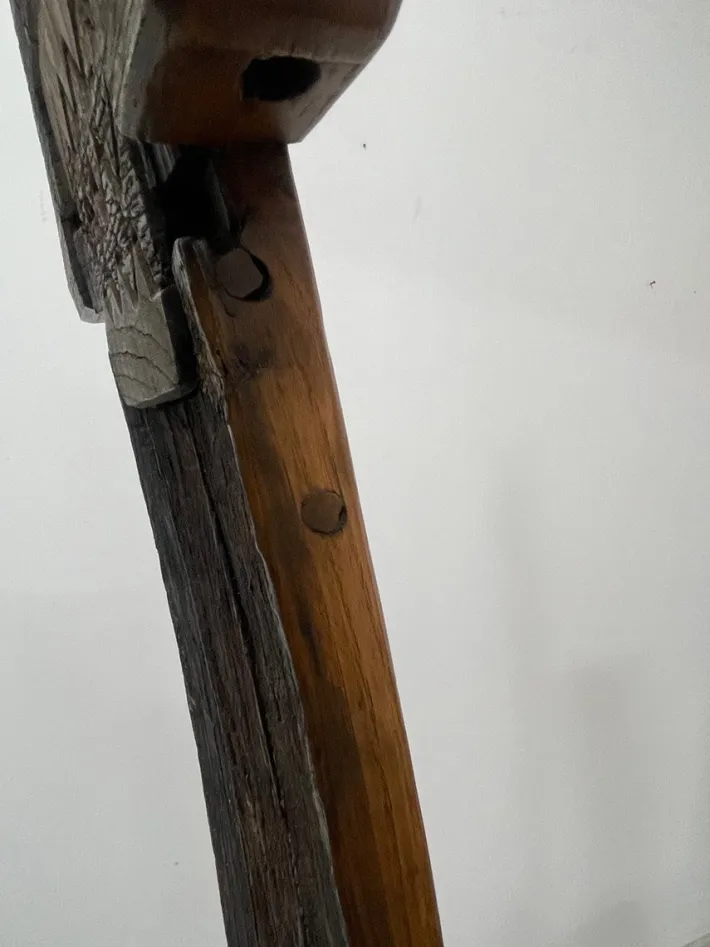 Pamono Vallazza Interlocking Thrones in Wood by Luciano Bertolotto, 1970s, Set of 2 Outlet
