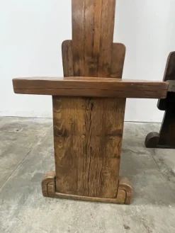 Pamono Vallazza Interlocking Thrones in Wood by Luciano Bertolotto, 1970s, Set of 2 Outlet
