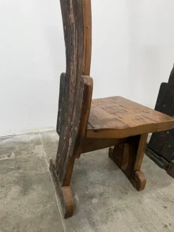 Pamono Vallazza Interlocking Thrones in Wood by Luciano Bertolotto, 1970s, Set of 2 Outlet