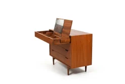 Pamono Vanity Dresser in Teak by Ib Kofod-Larsen for Brande Møbelindustri, 1960s Sale