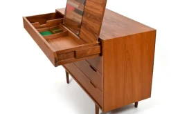 Pamono Vanity Dresser in Teak by Ib Kofod-Larsen for Brande Møbelindustri, 1960s Sale