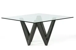 Pamono Vega Dining Table in Black Slate and Glass Design by Joaquín Moll for Meddel Clearance