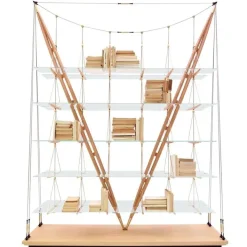 Pamono Veliero Bookcase in Wood by Franco Albini for Cassina Best