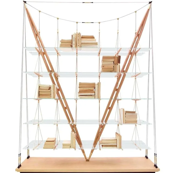 Pamono Veliero Bookcase in Wood by Franco Albini for Cassina Best