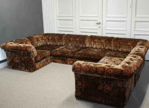 Pamono Velvet Sectional Sofa, Sweden, 1970s, Set of 7 Best