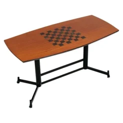 Pamono Veneered Mahogany Game Table, 1970s Hot