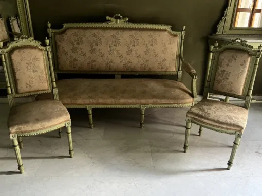 Pamono Venetian Living Room Set, Early 1900s, Set of 9 New