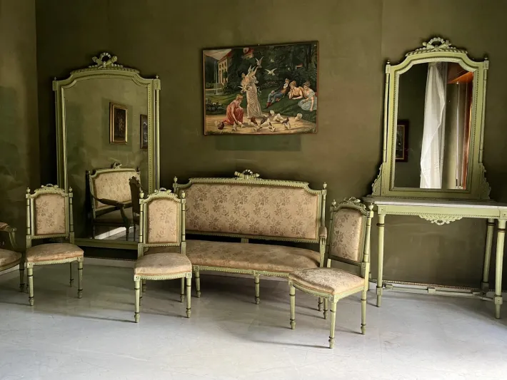 Pamono Venetian Living Room Set, Early 1900s, Set of 9 New