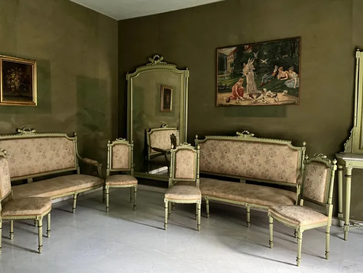 Pamono Venetian Living Room Set, Early 1900s, Set of 9 New
