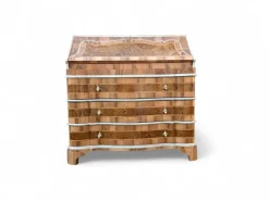 Pamono Venetian Style Walnut Desk with Drop-Leaf Door