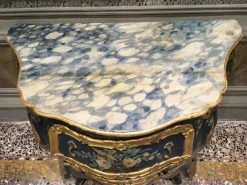 Pamono Venezian Wooden Green Lacquered Commode with Fantasy Birds and Flowers, 1750 Clearance