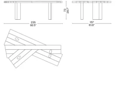 Pamono Ventaglio Black Oak Worktable by Charlotte Perriand Sale