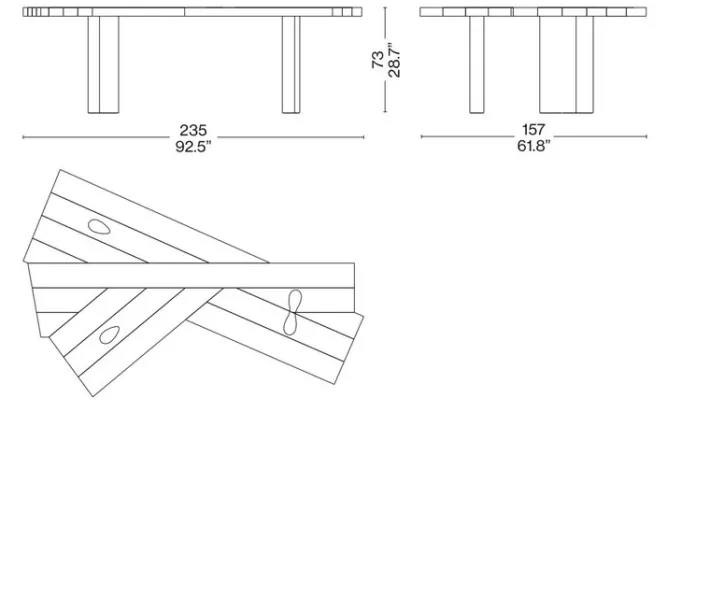 Pamono Ventaglio Black Oak Worktable by Charlotte Perriand Sale