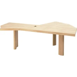 Pamono Ventaglio Natural Oak Worktable by Charlotte Perriand for Cassina Clearance