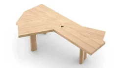 Pamono Ventaglio Natural Oak Worktable by Charlotte Perriand for Cassina Clearance