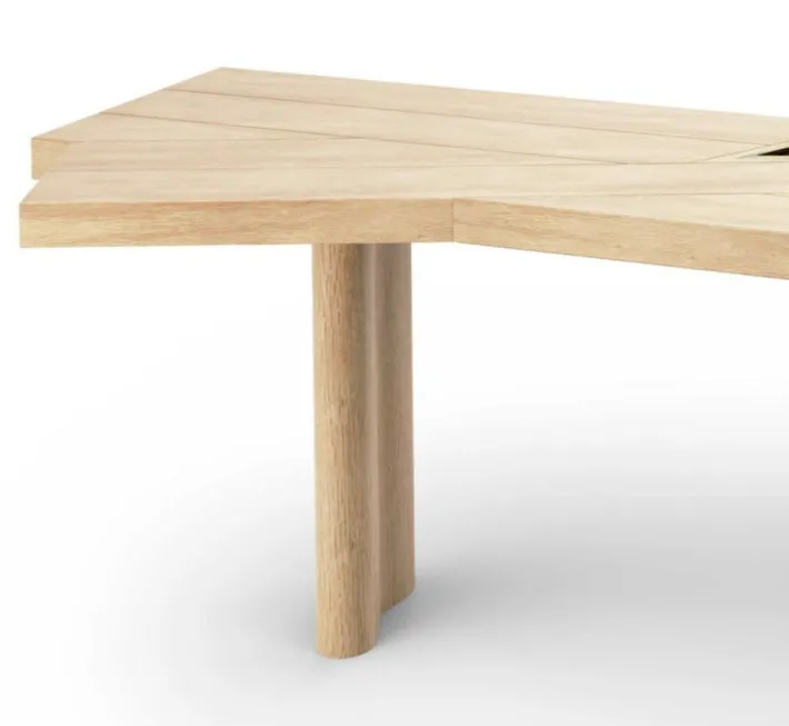 Pamono Ventaglio Natural Oak Worktable by Charlotte Perriand for Cassina Clearance