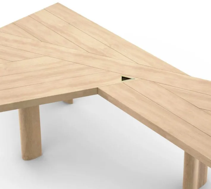 Pamono Ventaglio Natural Oak Worktable by Charlotte Perriand for Cassina Clearance