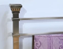 Pamono Versace Double Bed in Stainless Steel, 1950s Clearance