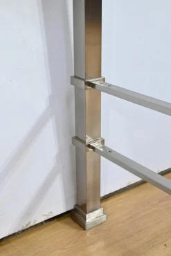 Pamono Versace Double Bed in Stainless Steel, 1950s Clearance