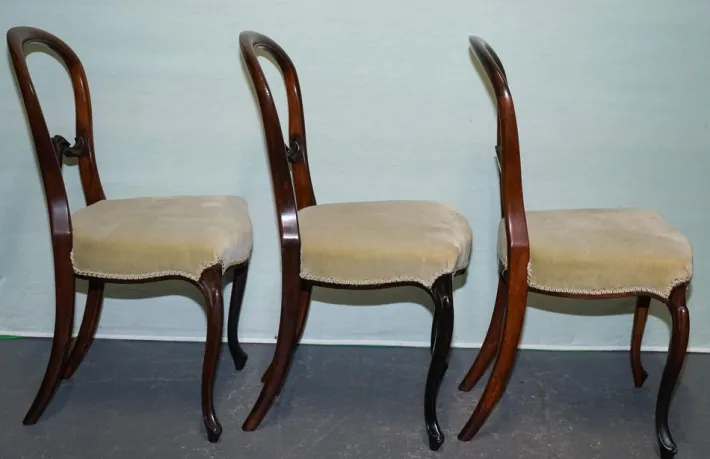 Pamono Victorian Balloon Back Dinning Chairs, 1860, Set of 6 Hot