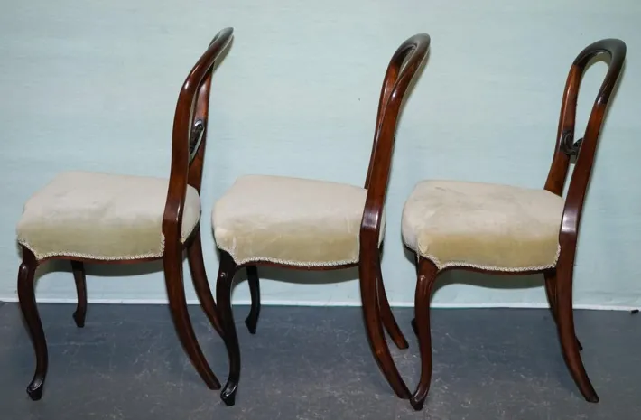 Pamono Victorian Balloon Back Dinning Chairs, 1860, Set of 6 Hot