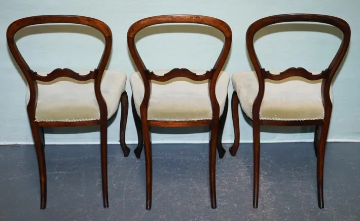 Pamono Victorian Balloon Back Dinning Chairs, 1860, Set of 6 Hot
