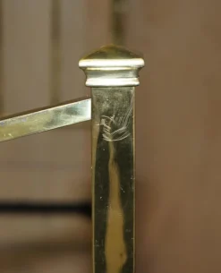 Pamono Victorian Brass Bed Frame with Original Porcelain Castors, 1840s Outlet