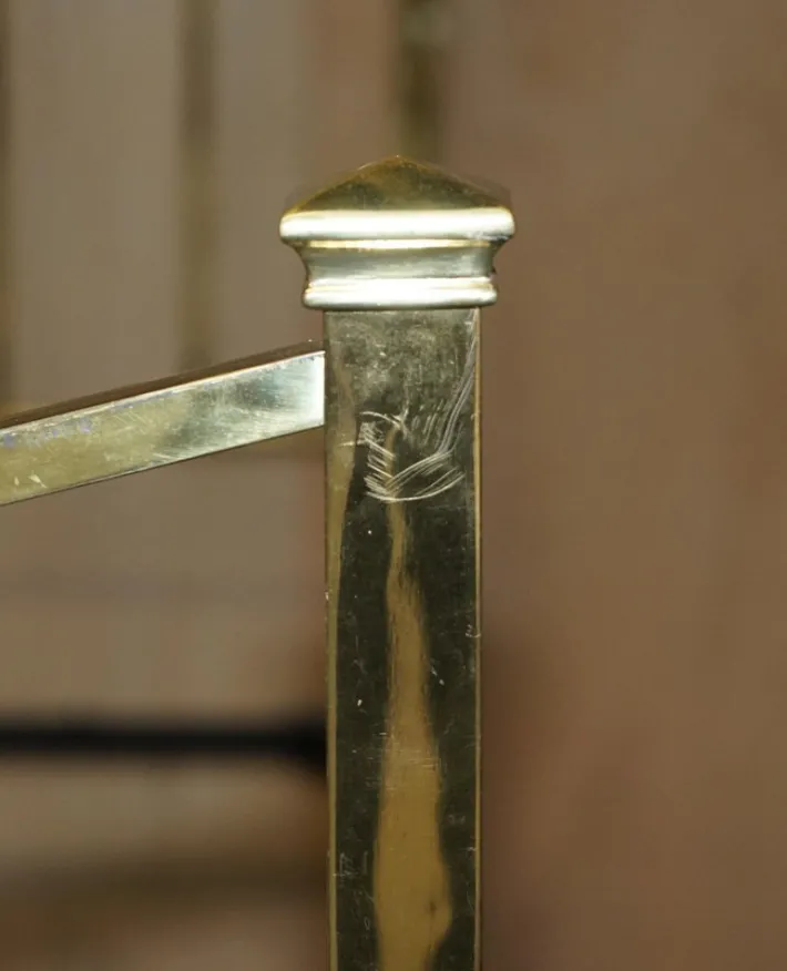 Pamono Victorian Brass Bed Frame with Original Porcelain Castors, 1840s Outlet